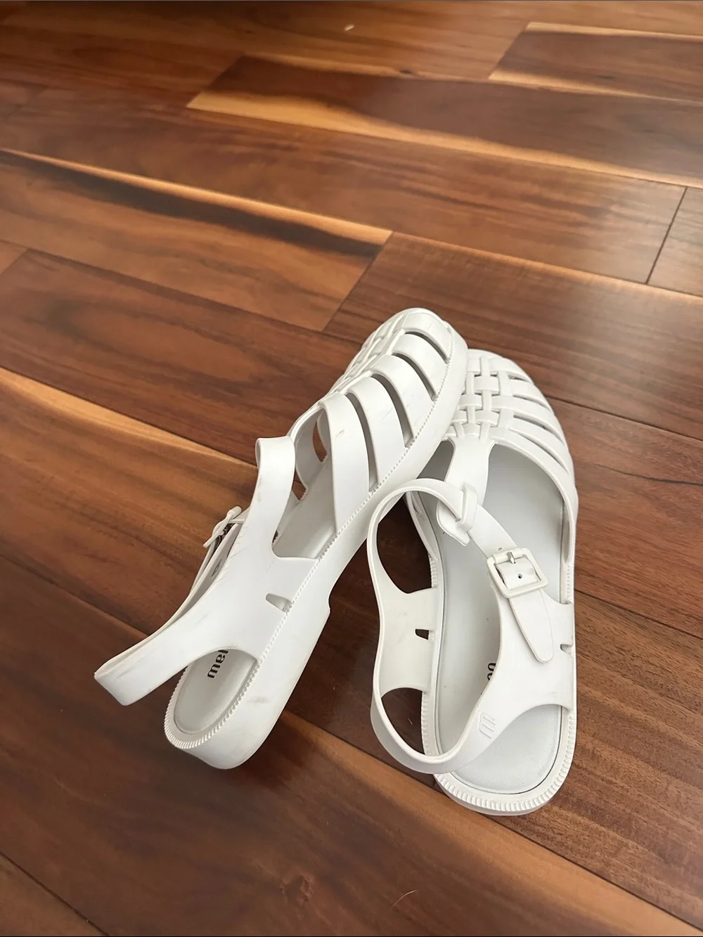 MELISSA LADIES POSSESSION WHITE MATTE JELLY SANDALS SIZE 8
